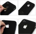 Innovative Appliance - Apple's metal look for iPhone mobile phone is a silver -colored logo sticker.. 