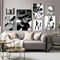 Modern Fashion Aesthetic Wall Art Black and White Paris Woman Quotes HD Canvas Poster Prints Home Bedroom Living Room Decor.