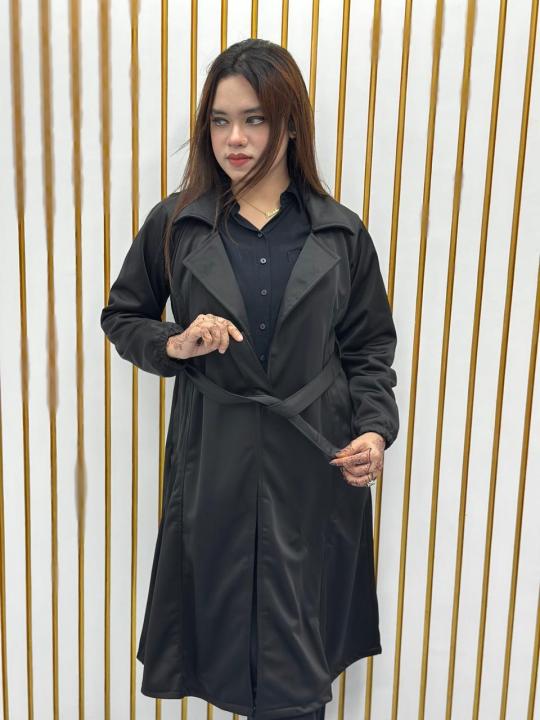 Women%20Jacket%20Stylish%20Fall%20Winter%20Women's%20Overcoat%20Trendy%20Solid%20Color%20Turn-down%20Collar%20Long%20Sleeve%20Cardigan%20with%20Belted%20Button%20Closure%20Mid%20Length%20Loose%20Lady%20Coat%20-%20Image%208