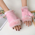 Gloves for women 1Pair Fashion Women Faux Rabbit Fur Hand Wrist Crochet Knitted Fingerless Gloves Mittens Winter Autumn Warmer.