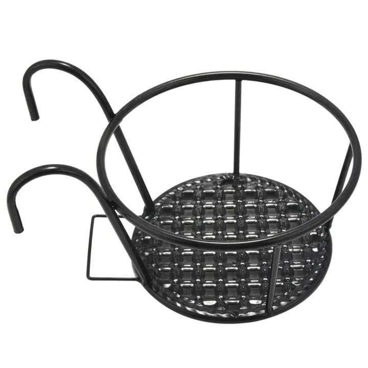 NXFDSIOZ%202X%20Metal%20Flower%20Holder%20Shelf%20Stand%20Hanging%20Pots%20Basket%20Plant%20Garden%20Wall%20Storage%20-%20Image%202
