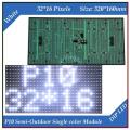 P10 Outdoor White LED module DIP 32*16 Pixel 320*160mm for Single color LED display Scrolling message led sign 16 x 32 using Controller HD-U6A.