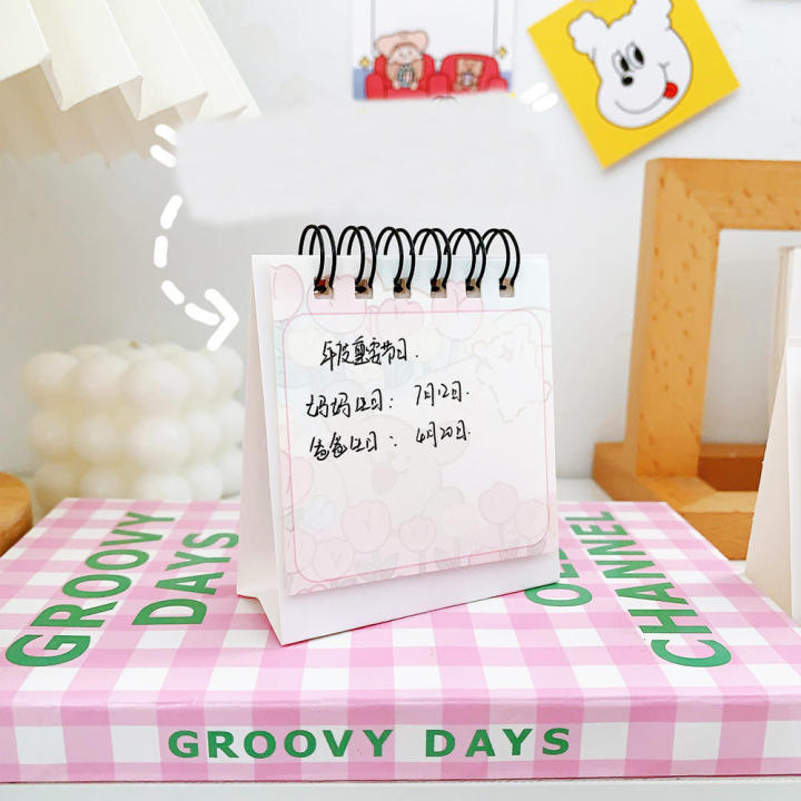 Cute Calendar Minimalist Calendar Student Desk Calendar Small Desk Calendar Line Dog Mini Calendar Coil Calendar
