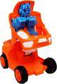 Catron Cartoon Transformation Mini Racing Friction Toy Racing Transforming Car to Robot multicolor. 