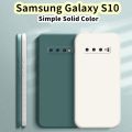 Original For Samsung Galaxy S10 Silicone Full Cover Case Straight edge Phone Case Cover.