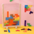 Intelligent Shape Classification Toys Baby 3D Tridimensional Tetris Puzzle Colorful Transparent Building Block Panel.