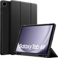 Flip Cover for Samsung Galaxy Tab A9 8.7" case Soft Flexible Flip Case Cover with S Pen Holder for Samsung Galaxy Tab A9 8.7 inch with Auto Sleep Wake Recoil Series (Black). 