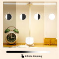 360° Flexible Table Lamp Double Head LED Clip lamp Study Reading Light Rechargeable Clamp Desk Light for Bedroom Office Dorm. 