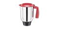 Bajaj Ruby 800-Watt Mixer Grinder with 3 Jars (White/Red). 
