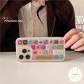 Cartoon Flower Black Kitten Love Heart Cat Candy Color Cover Compatible for IPhone Air 17 16 13 15 14 12 11 Pro Max 16 11 15 13 12 14 Pro 3D Keyboard Stress Relief Entertainment Soft Case.