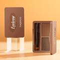 2 Color Eyeshadow Powder Women Beauty Makeup Brown Brow Palette Eyebrow Brush Cream With Waterproof Eye Coffee P9T9. 