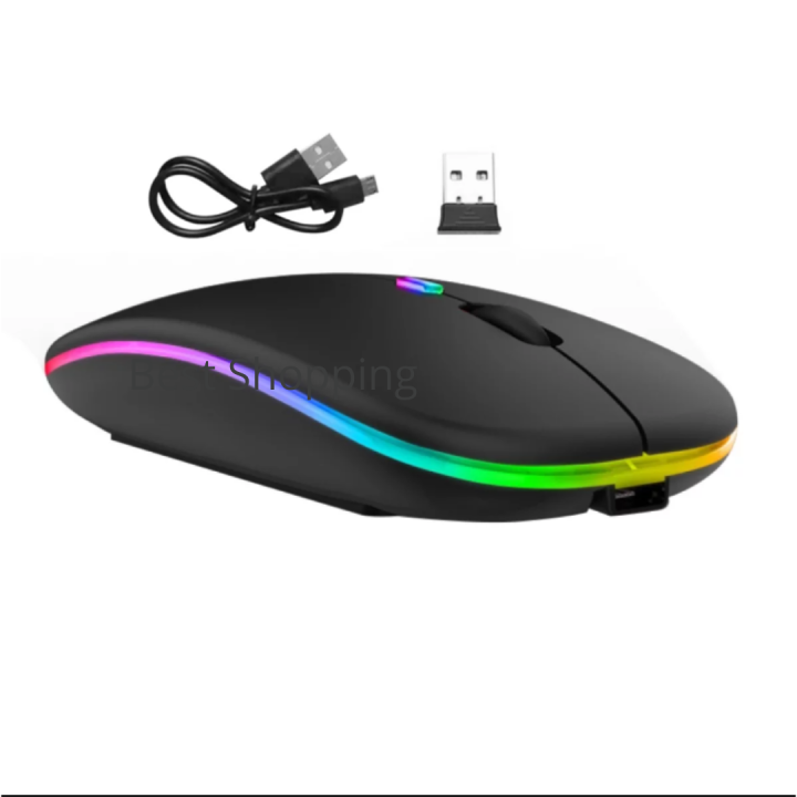 Rechargeable%20Mouse%20Dual%20Mode%20Rechargeable%20Wireless%20Mouse%20Bluetooth%205.0%202.4%20GHz%20Optical%20Wireless%20Mouse%201600DPI%20-%20Image%203