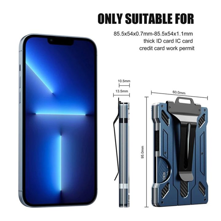 Customize%20Name%20Wallet%20For%20Men%20Slim%20Aluminum%20Metal%20Money%20Clip%20ID%20Badge%20Holder%20Case%20RFID%20Blocking%20Hold%20up%2015%20Cards%20with%20Cash%20Clip%20-%20Image%202