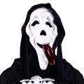 Scary Ghost Face Mask for Adult Halloween Scream Mask Horror Latex Mask Horrible Skull Face Mask for Costume Cosplay Party.