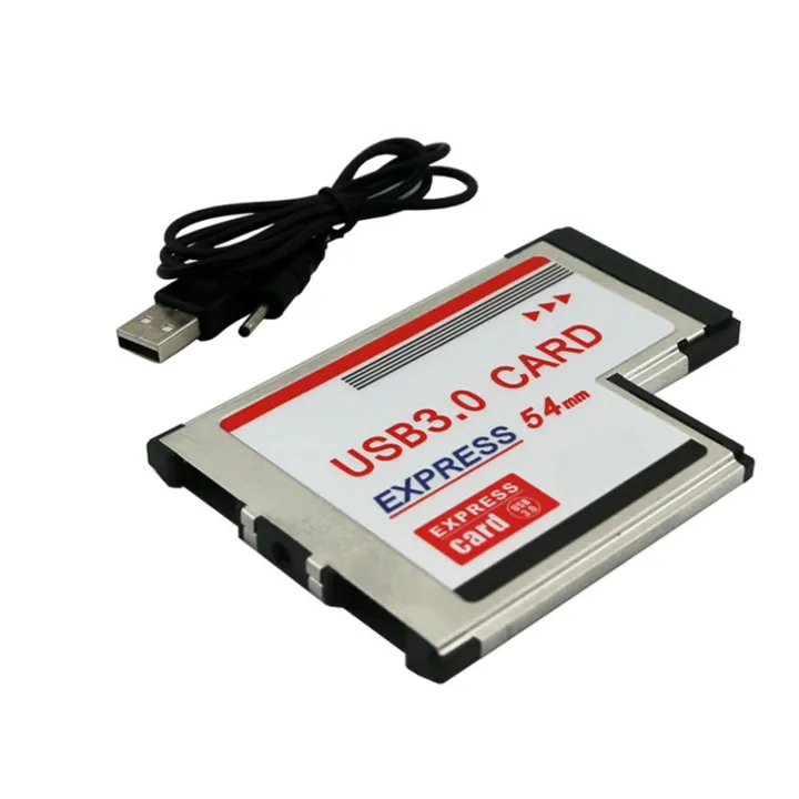 54mm to USB 3.0 X 2 Port Expresscard PCI-E to USB Adapter Converter Express Card Metal+Plastic 2 Ports Express Card Adapter Fit for Laptop Notebook