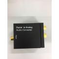 Digital Optical Coax to Analog RCA L/R Audio Converter Adapter with Fiber Cable & USB Cable & Mainframe.