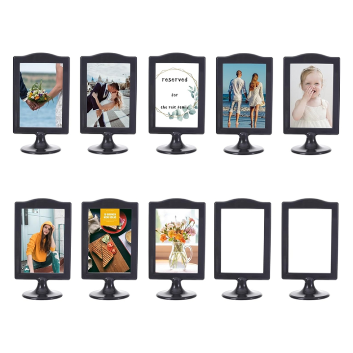 Double sided standing picture frames 4 x 6 inch pedestal photo frame