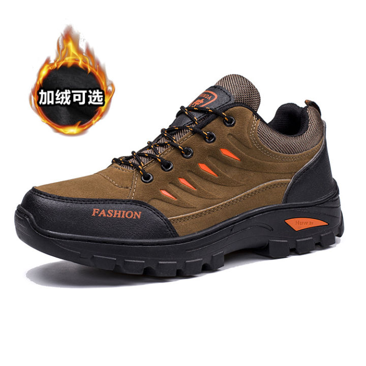 Outdoor breathable sneakers, casual high-top hiking hiking boots, couple shoes, rubber soles, abrasion resistant men's shoes