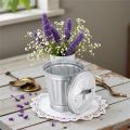 Mini Trash Can with Lid, Wastebasket Small Metal Buckets with Lids Flower Pot Pen Holder Trash, Waste Baskets.
