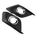 2Pcs Front Bumper Fog Light Grille Cover Chrome Trim for Mazda 3 Axela 2014-2016. 