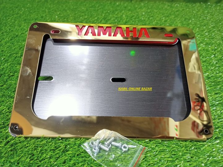 Yamaha Digital  BRTA Number Plate Frame Golden Colour two Part