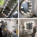 LED Make up Mirror Light Bulbs USB Hollywood Vanity Makeup Mirror Lights Bathroom Dressing Table Lighting Dimmable LED Wall Lamp. 