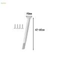 Adjustable Table Leg Multipurpose Adjustable Height Metal Pipe Legs for Office 425mm to 600mm White. 
