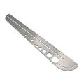 KOGEEK Multifunction Scale Tool Map Landmarks Compasses Ruler Protractor Stainless Steel EDC Ruler.