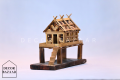 Small House Showpiece, L-9", H-7" Bamboo, Wood, House Showpiece. 