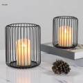 Modern Hollow Lantern Candle Holder Candlestick Vintage Light Candle Stand for L 18cmx21cm.