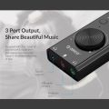 SC2 USB Sound Card External Headphone Desktop PC Notebook Audio Converter Volume Adjustable Driver-Free Plug and Play. 