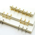 FORIDE 12 Pcs 3 Ring Book Rings Leaf Binders Office Book Rings Snap Split Hinged 20mm Inner Diameter Book Ring Gold. 