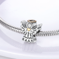 925 Sterling Silver Charms Beads Lovely Cat Pets Dangle Love Heart Charm Clip Stopper Fit Pandora Bracelet Necklace DIY Jewelry. 