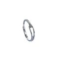 The new 925 sterling silver plain ring women's index finger opening ring is simple and niche design sense sparkling diamond self-discipline tail ring. 