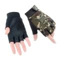 1Pair Hiking Cycling Riding Half Finger Outdoor Tactical Fingerless Gloves Hunting Climbing Gym Gloves For Kids.