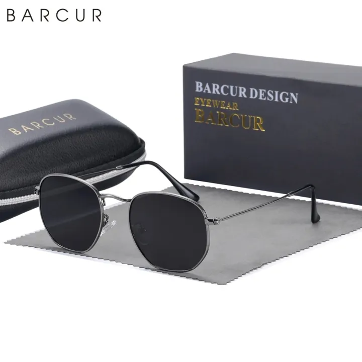 BARCUR%20Classic%20Square%20Sunglasses%20for%20Men%20Polarized%20Hexagon%20UVA%20Sun%20Glasses%20for%20Woman%20Light%20Weight%20Eyewear%20Oculos%20De%20Sol%20gafas%20-%20Image%204