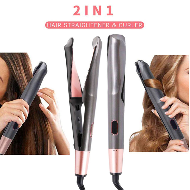 2 in 1 twist straightener and curler hotsell