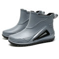 Non slip rain boots men's waterproof shoes rain boots short tube fashion water boots low top kitchen rubber shoes fishing car wash set rubber shoes. 