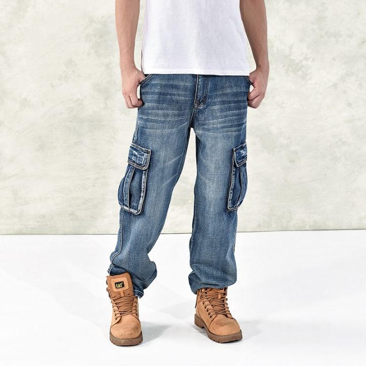 Men%20Casual%20Cargo%20Jeans%20Pants%20With%20Multi%20Pockets%20Loose%20Fit%20Hip%20Hop%20Denim%20Trousers%20For%20Male%20Baggy%20Jeans%20Plus%20Size%2030-46%20-%20Image%203