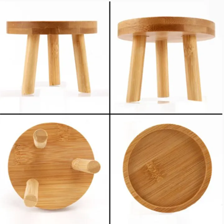 Wooden%20Plant%20Holder%20Small%20Round%20Table%20for%20Potted%20Plant%20Fish%20Tank%20Indoor%20Plant%20Pot%20Display%20Stand%202Pcs%20-%20Image%202