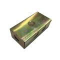 Two Gang Steel Junction Box For Electrical Wiring Sqaure Edge Yellow Metal Wall Mount Switch Back 2 Part 2Gang. 