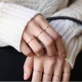 Fashion Simple 2mm Stainless Steel Ladies Smooth Fine Thin Finger Ring.