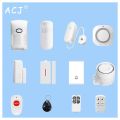 ACJ 433MHz Home Burglar Alarm System Accessories Wireless Link Smoke Alarm Door Magnetic Water leak Detector RFID Control. 