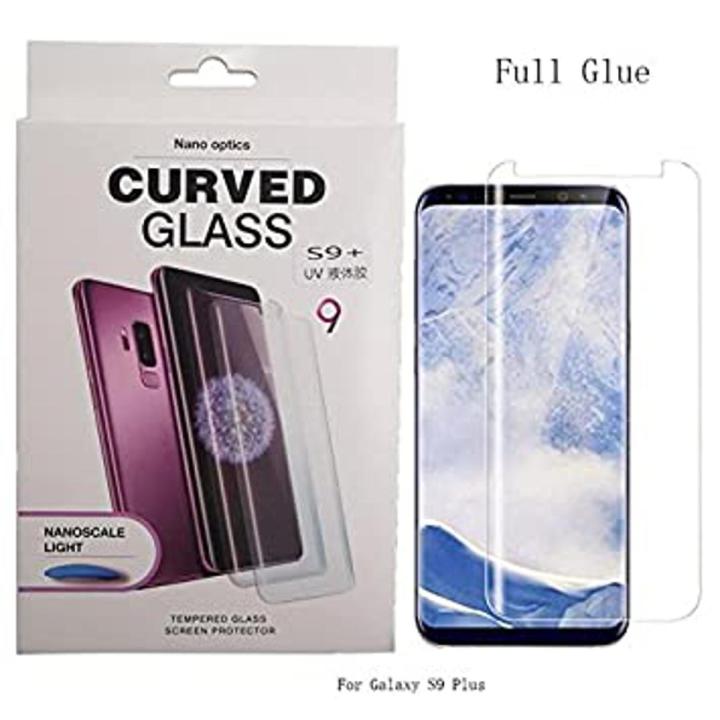 Samsung Galaxy S9 Plus UV Light Adhesive Tempered Glass Screen Protector -transparent