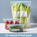 Silicone Food Storage Bag Reusable Zip lock Plastic Bag Airtight Bag Airtight Container Fresh bag Food kitchen storage bag.