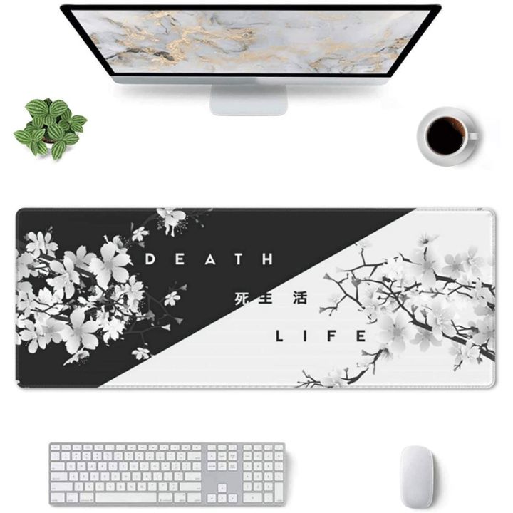 %E3%80%907Rings%20Store%E3%80%91%EF%BC%88NEW%EF%BC%89Black%20and%20White%20Cherry%20Blossom%20Gaming%20Mouse%20Pad,Large%20Mouse%20Mat%20Desk%20Pad,%20Stitched%20Edges%20Mousepad,%2031.5%20x%2011.8%20Inch%20-%20Image%205