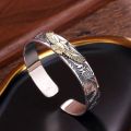 New handmade Thai silver bracelet opening personality vintage arabesque eagle bracelet men's alloy bracelet women's eagle. 