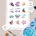 60 Pieces Painting Template DIY Craft Template Drawing Stencils Reusable Wall Stencils for Painting for Wall Home. 