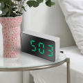 LED Digital clock Modern Weight for 60g Mirror Alarm clock LED display for Bedroom Living room Office Home decor Suitable for all ages.