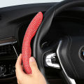 LI Car Steering Wheel Cover With Bling Diamond Segmented Wheel Protector Cover Sweat-absorbing Anti-Skid Interior Accessories. 